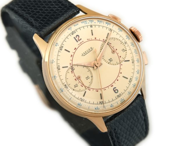 Jaeger-LeCoultre Chronograph Cal.285 18ct Pink Gold 1955 (2)