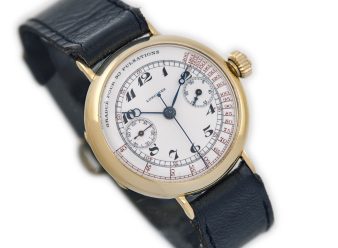 L1850 Longines Officers Twin Sub Dial 1931 18ct 18k Gold 4 1200×900