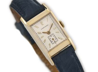 L1844 longines Rectangular with sub Dial c.1963 14ct 14k Gold 9 1200×900