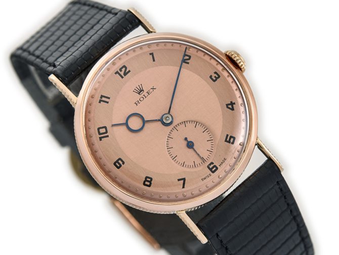 Rolex Precision Model Ref.4138 18ct Pink Gold c1935 (2)