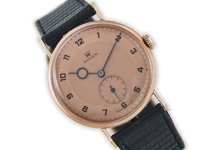 Rolex Precision Model Ref.4138 18ct Pink Gold c1935 (1)