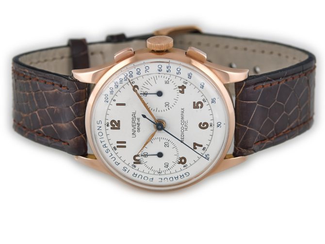 Universal Geneve Medico-Compax Cal.285 18ct Pink Gold 1950 (7)