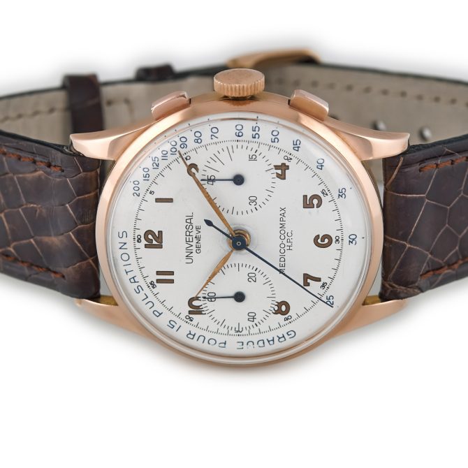 Universal Geneve Medico-Compax Cal.285 18ct Pink Gold 1950 (14)