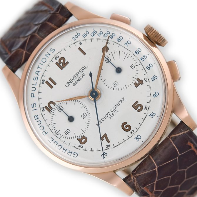 Universal Geneve Medico-Compax Cal.285 18ct Pink Gold 1950 (15)