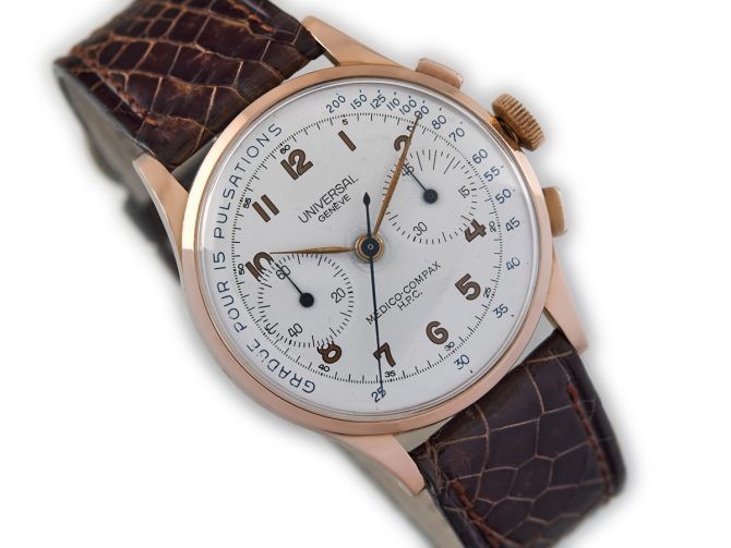 Universal Geneve Medico-Compax Cal.285 18ct Pink Gold 1950 (2)