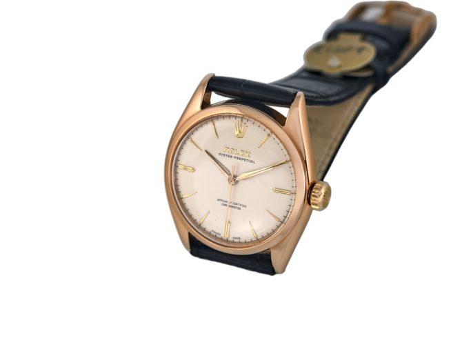 Rolex Oyster Perpetual Cal.A260 18ct Pink Gold 1952 (6)