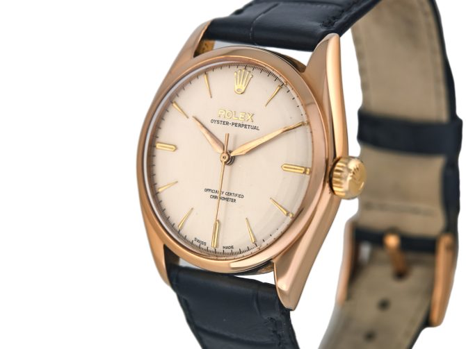 Rolex Oyster Perpetual Cal.A260 18ct Pink Gold 1952 (5)