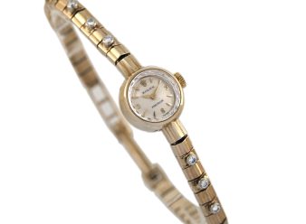 R1919 Ladies Rolex Cocktail Watch 9ct 9k 1963 Diamonds in Bracelet 8 1200×900