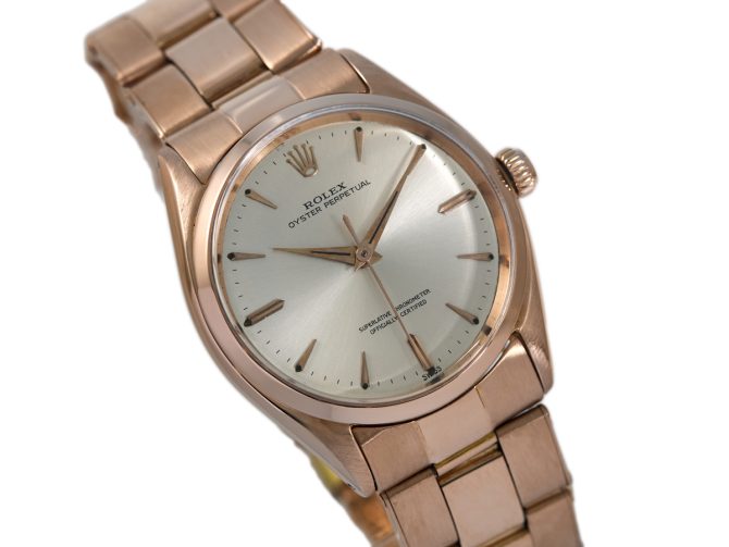 Rolex Oyster Perpetual Ref.1002 18ct Pink Gold 1952 (2)