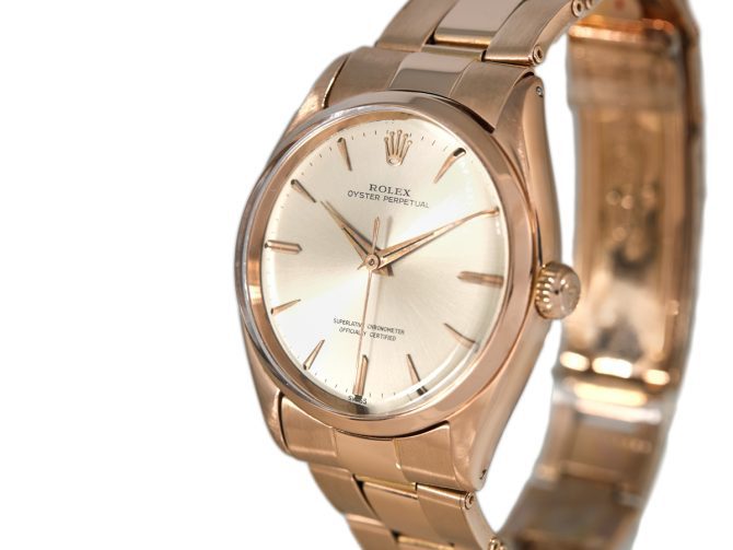 Rolex Oyster Perpetual Ref.1002 18ct Pink Gold 1952 (5)