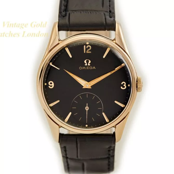 Omega Cal.268 9ct Black Dial, 1960 (7) (navigation)
