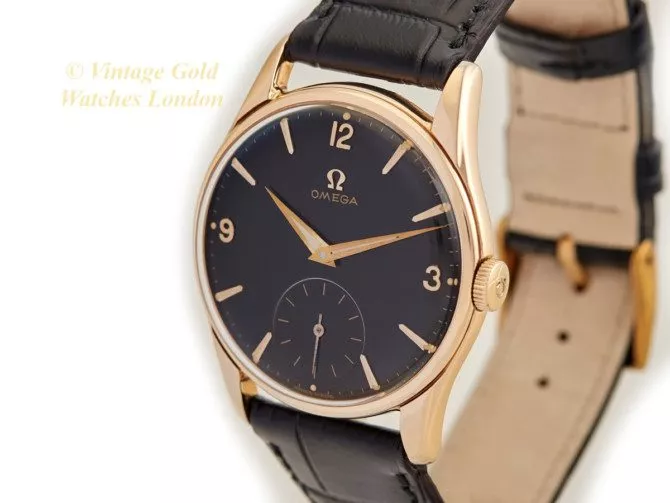 Omega Cal.268 9ct Black Dial, 1960 (9)