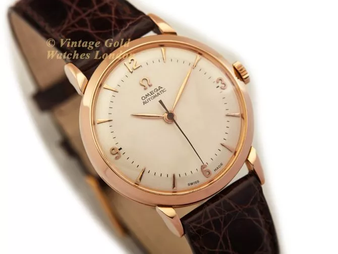 Omega Cal.351 Automatic 1950 18ct Pink Gold, Two-Tone Dial (2)