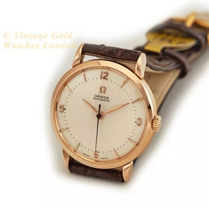 Omega Cal.351 Automatic 1950 18ct Pink Gold, Two-Tone Dial (6) (navigation)