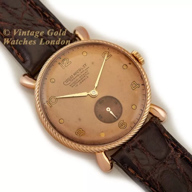 Charles Nicolet Tramelan 18ct Pink Gold 1950s (8) (navigation)