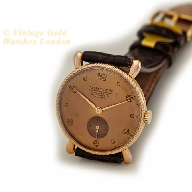 Charles Nicolet Tramelan 18ct Pink Gold 1950s (6) (navigation)
