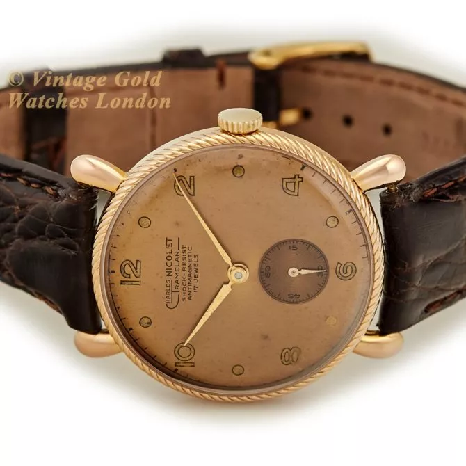 Charles Nicolet Tramelan 18ct Pink Gold 1950s (7) (navigation)