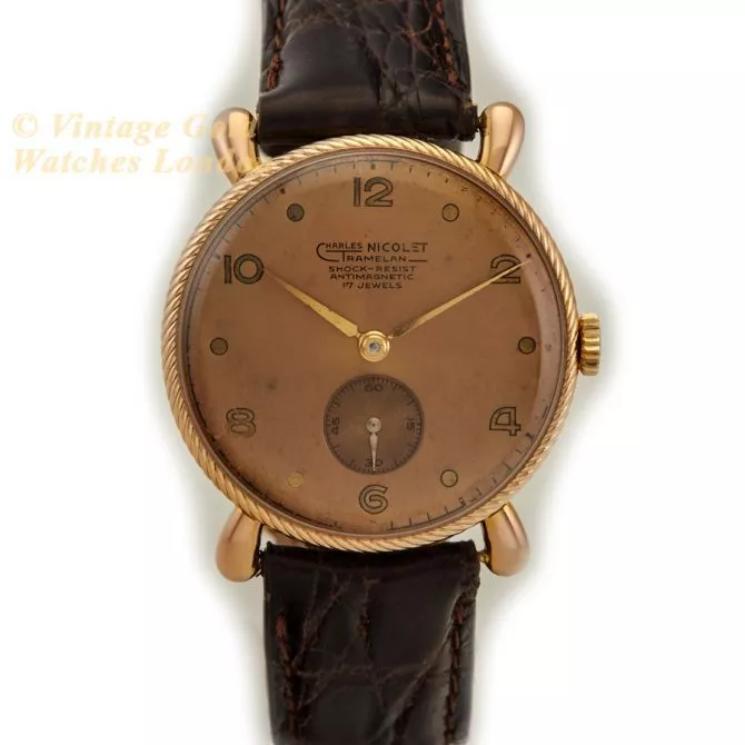 Charles Nicolet Tramelan 18ct Pink Gold 1950s (4) (navigation)