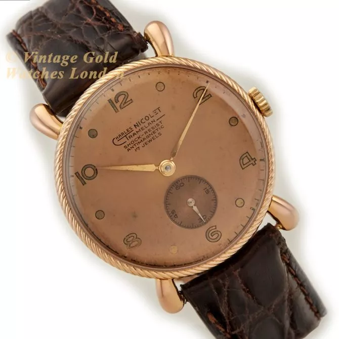 Charles Nicolet Tramelan 18ct Pink Gold 1950s (1) (navigation)