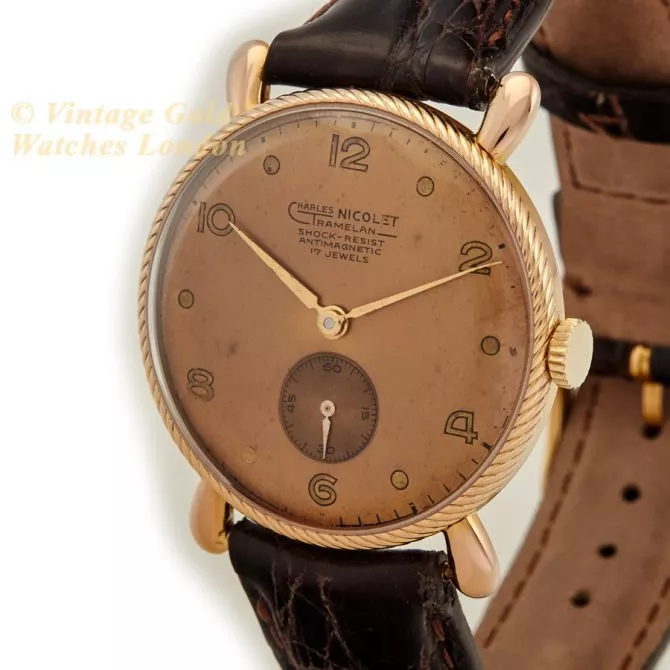 Charles Nicolet Tramelan 18ct Pink Gold 1950s (5) (navigation)