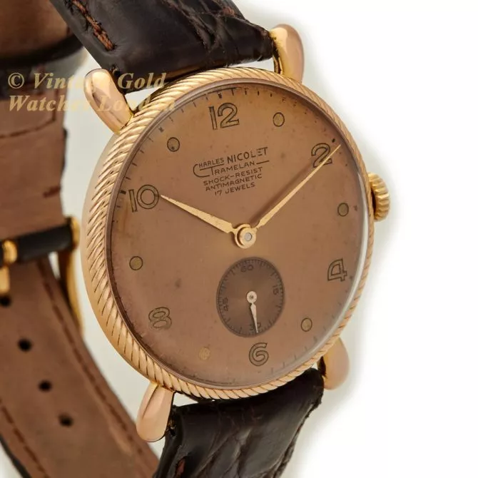 Charles Nicolet Tramelan 18ct Pink Gold 1950s (3) (navigation)