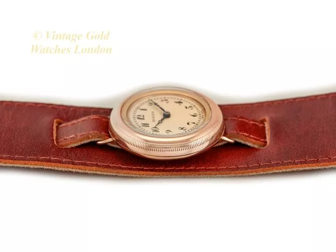 Rolex Officers Watch 9ct Pink Gold, Submarine Hermetic 1924 (37)