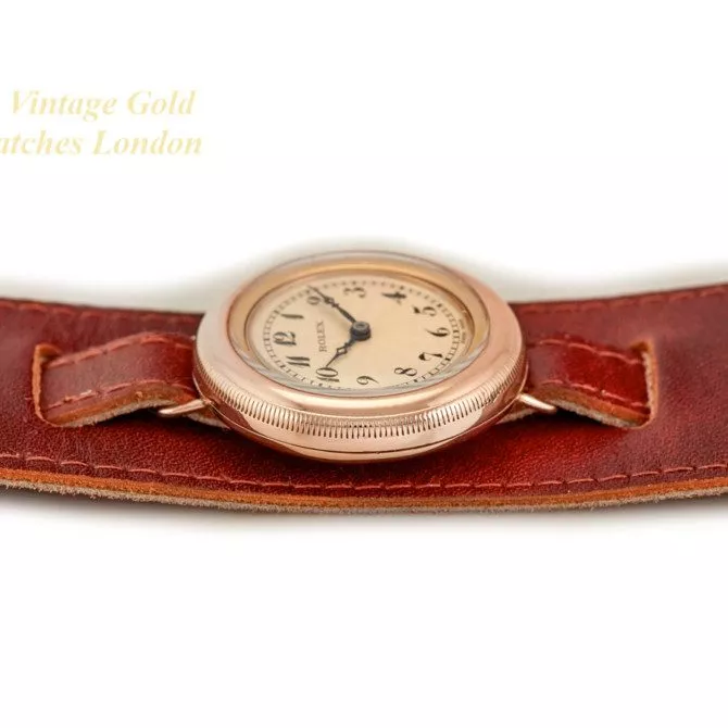 Rolex Officers Watch 9ct Pink Gold, Submarine Hermetic 1924 (37) (navigation)