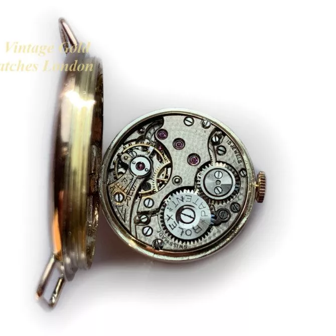Rolex Officers Watch 9ct Pink Gold, Submarine Hermetic 1924 (43) (navigation)