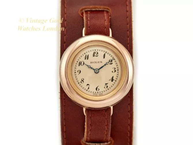 Rolex Officers Watch 9ct Pink Gold, Submarine Hermetic 1924 (25)