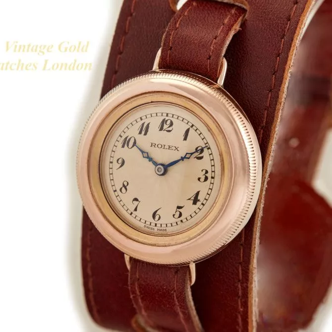 Rolex Officers Watch 9ct Pink Gold, Submarine Hermetic 1924 (27) (navigation)