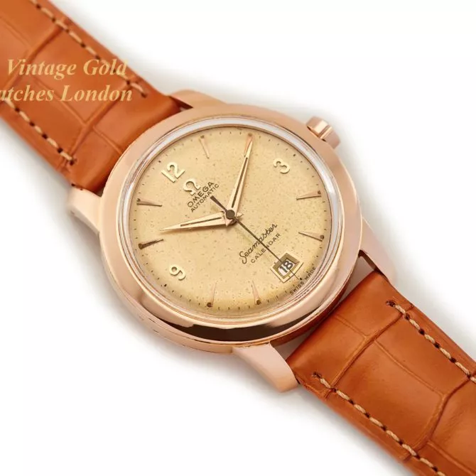 Omega Seamaster Calendar Cal.355 Bumper Automatic 18ct Pink Gold 1954 – Original Dial (30) (navigation)