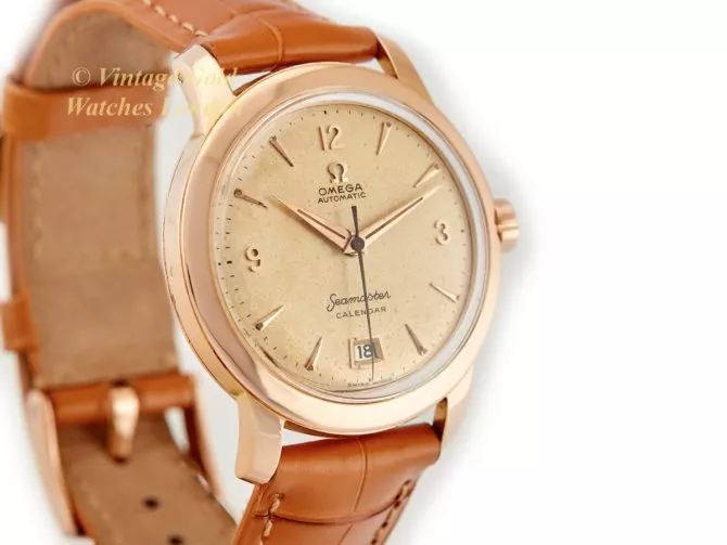 Omega Seamaster Calendar Cal.355 Bumper Automatic 18ct Pink Gold 1954 – Original Dial (20)