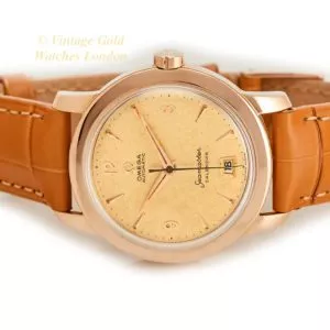 Omega Seamaster Calendar Cal.355 Bumper Automatic 18ct Pink Gold 1954 – Original Dial (44) (navigation)