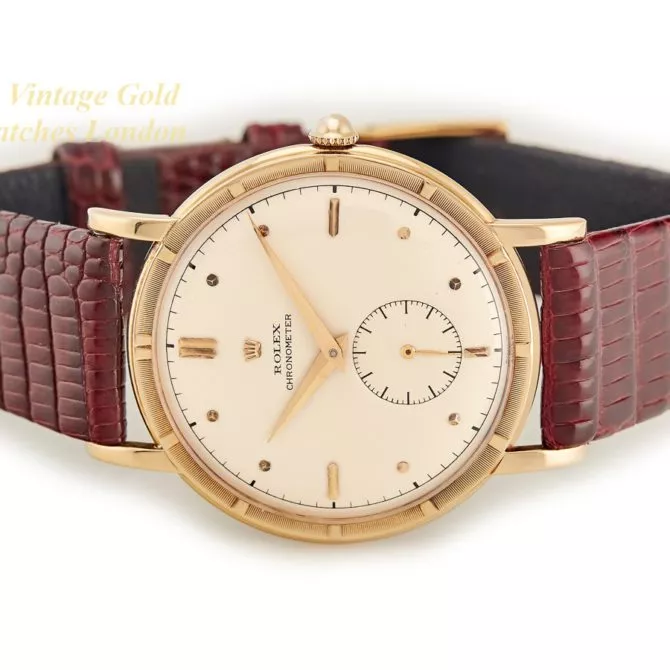 Rolex Precision Metropolitan Chronometer 18ct 1954 Sub Dial (28) (navigation)