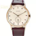 Movado Cal.470 18ct Pink Gold, Ruby Studded Dial, c1958 mobile navigation (21)