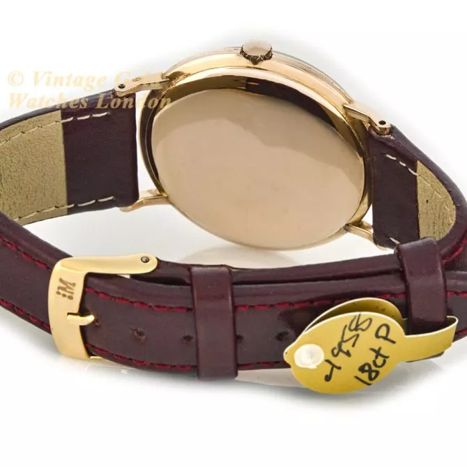 Movado Cal.470 18ct Pink Gold, Ruby Studded Dial, c1958 (35) (navigation)
