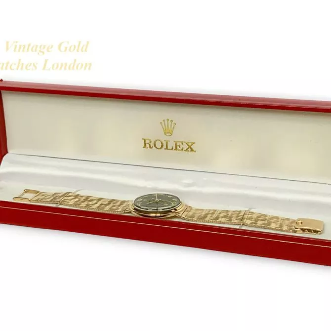 Rolex Precision 9ct on Original 9ct Bracelet 1966 (40) (navigation)