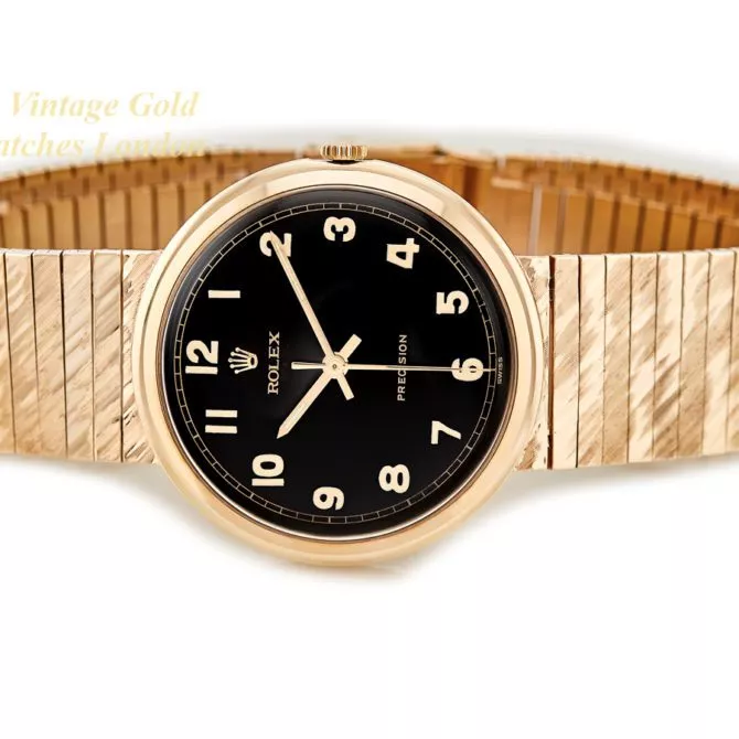Rolex Precision 9ct on Original 9ct Bracelet 1966 (28) (navigation)