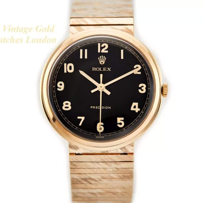 Rolex Precision 9ct on Original 9ct Bracelet 1966 (22) (navigation)