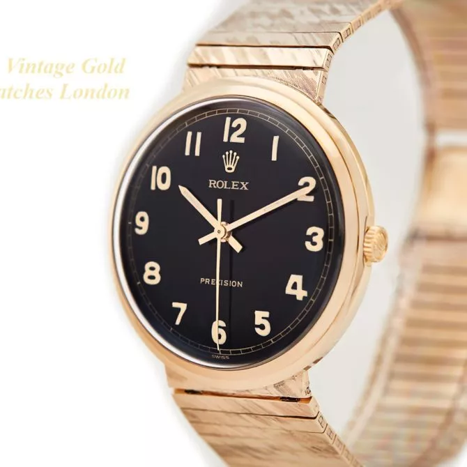 Rolex Precision 9ct on Original 9ct Bracelet 1966 (24) (navigation)