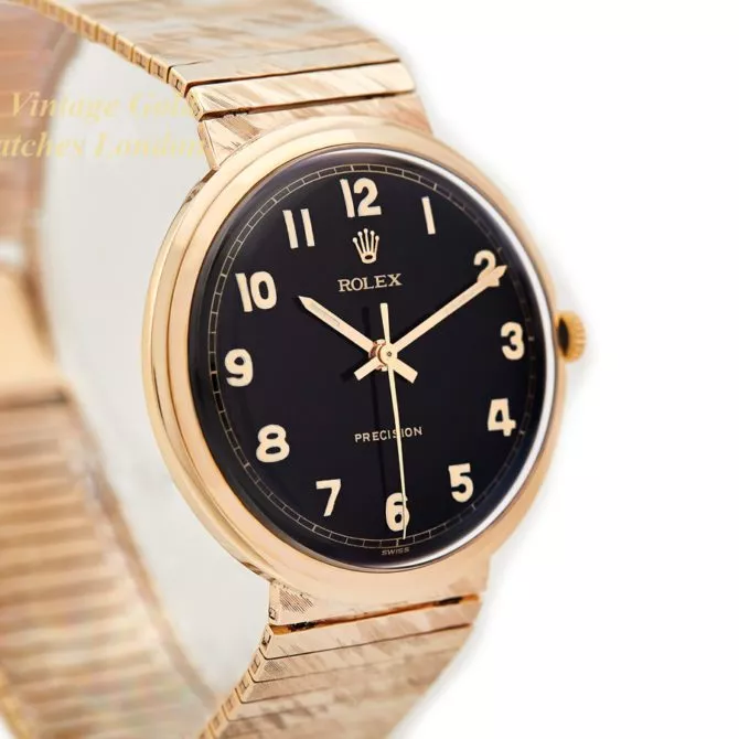 Rolex Precision 9ct on Original 9ct Bracelet 1966 (20) (navigation)