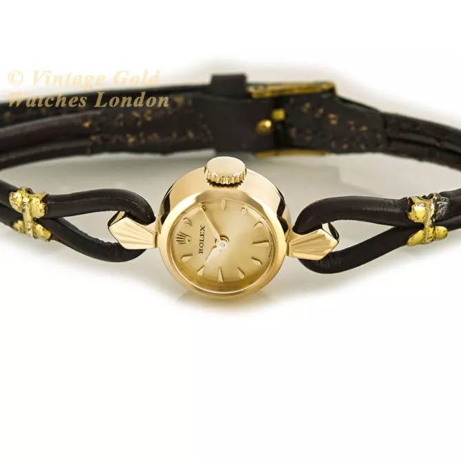 Ladies Rolex Precision 18ct Dress Watch c1971 (13) (navigation)