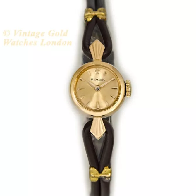 Ladies Rolex Precision 18ct Dress Watch c1971 (7) (navigation)