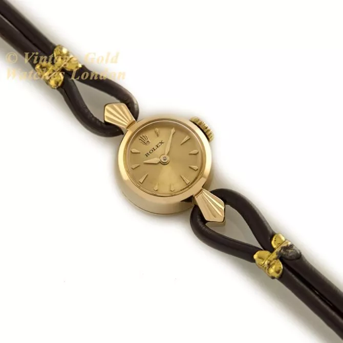 Ladies Rolex Precision 18ct Dress Watch c1971 (15) (navigation)