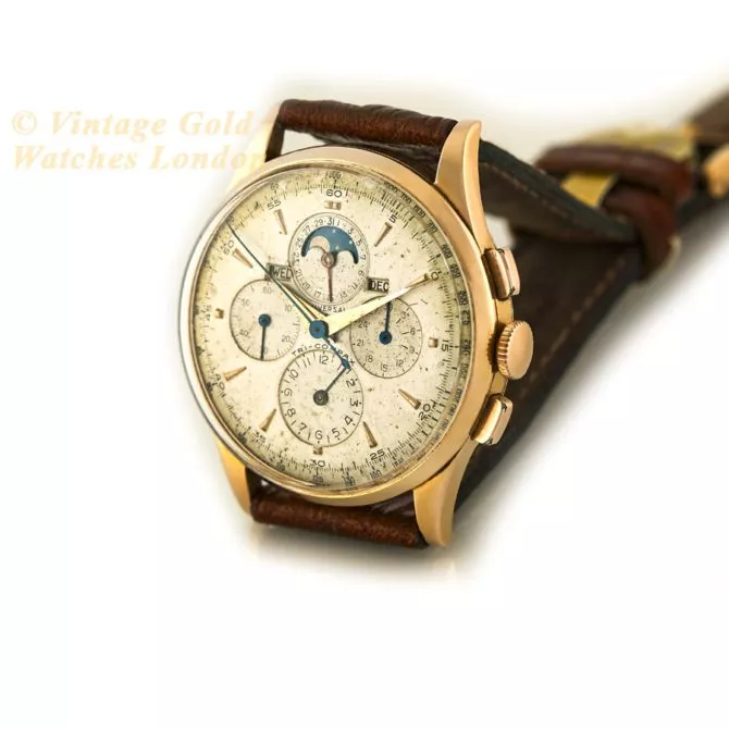 Universal Geneve Tri-Compax 18ct Pink Gold 37.5mm 1958 (25) (navigation)