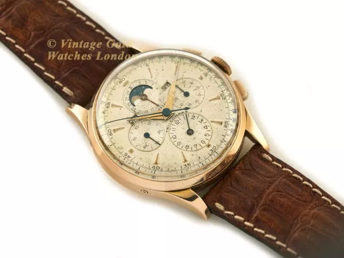 Universal Geneve Tri-Compax 18ct Pink Gold 37.5mm 1958 (29)