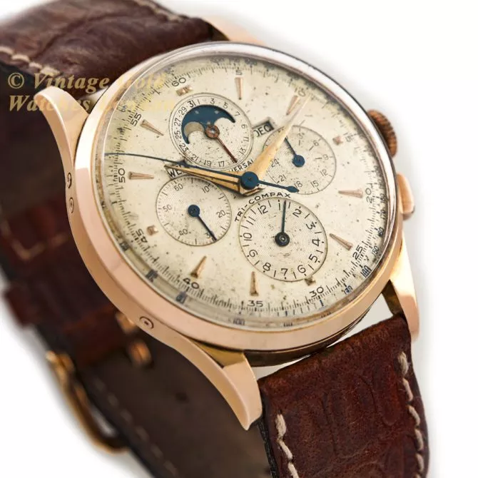 Universal Geneve Tri-Compax 18ct Pink Gold 37.5mm 1958 (17) (navigation)