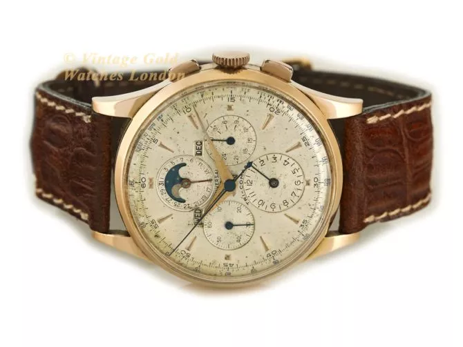 Universal Geneve Tri-Compax 18ct Pink Gold 37.5mm 1958 (27)