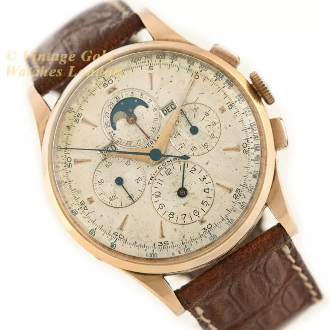 Universal Geneve Tri-Compax 18ct Pink Gold 37.5mm 1958 (15) (navigation)