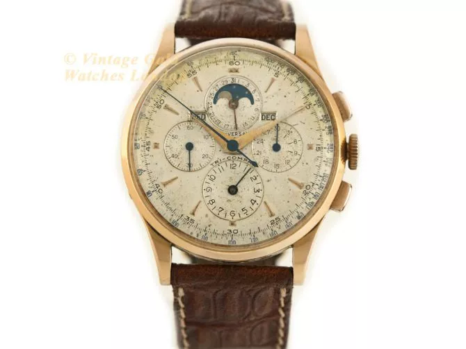 Universal Geneve Tri-Compax 18ct Pink Gold 37.5mm 1958 (21)